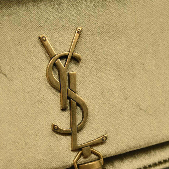 SAINT LAURENT  Velvet Medium Monogram Kate Tassel Shoulder Bag - Picture 6 of 15